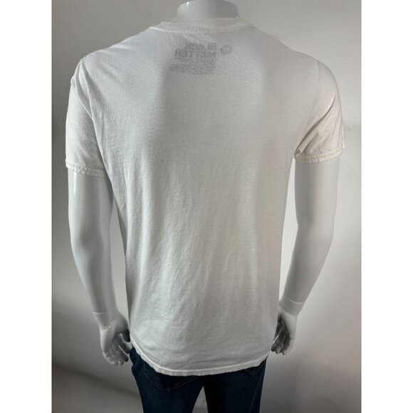 Overthinking & Also Hungry White T-Shirt By Black Matter Threadless - M 100% Cot - Picture 5 of 14